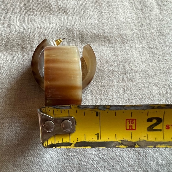 Noonday earrings. Made from horn in Vietnam. - Picture 7 of 8